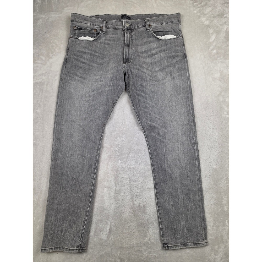 Polo Ralph Lauren Jeans Men 40x32 Gray Sullivan Slim Fit Denim Pants Black Label